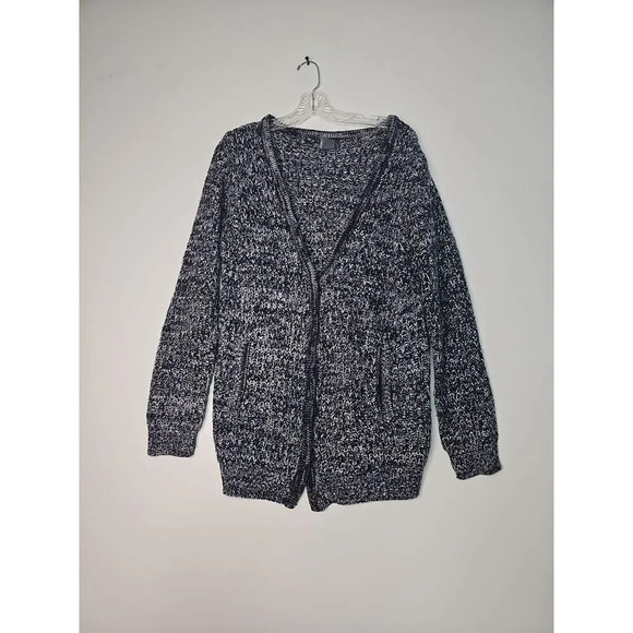 Sparkle Fade Black Oversized Knit Cardigan Sweater Size Medium - Picture 1 of 8